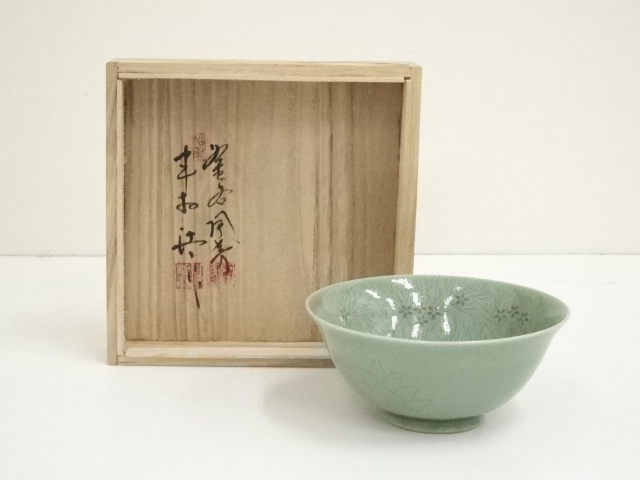 高麗青磁茶碗　骨董　古美術 高麗青磁茶碗骨董古美術